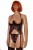 Bustier String Ouvert Porte Jarretelles Bas