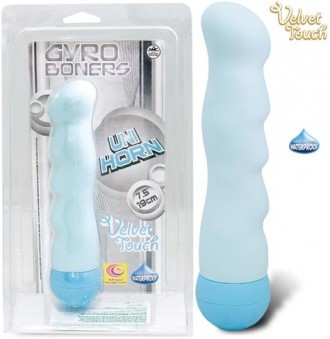 Vibromasseur Uni Horn Bleu Waterproof