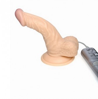 Godemichet Vibrant Courb� A Ventouse �17cm �3,5
