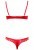 Ensemble Soutien-Gorge 1/4 Push-Up et String Rouge