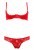 Ensemble Soutien-Gorge 1/4 Push-Up et String Rouge