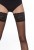 Bas Noir Large Jarretelle Florale