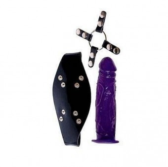 Gode Ceinture Mauve en Jelly