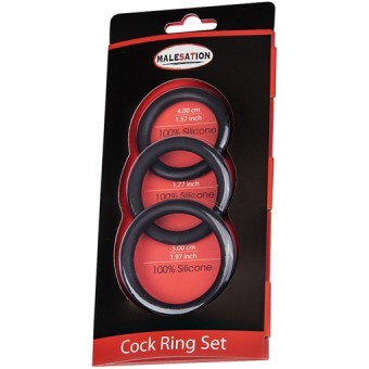 Pack Cock Rings Silicone 4-5