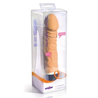 Gode vibrant raliste Silicone Classic Flesh 20cm 4