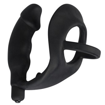 Cockring avec Plug Anal Vibrant 11cm 4