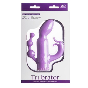 Vibromasseur Tribator Rechargeable Violet 15cm 4