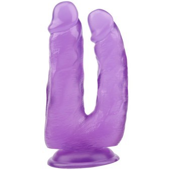 Gode Ventouse Double Violet 18cm 3,5