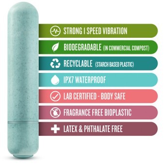 Mini Vibro Gaia Eco Bullet Aqua 7cm 2