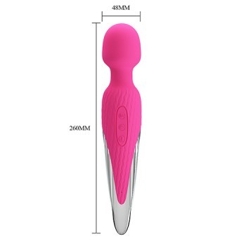 Vibromasseur Wand Chauffant Pretty Love 26cm 4,5