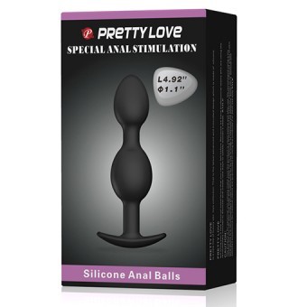 Plug Anal avec Billes Pretty Love 13cm ø3,5