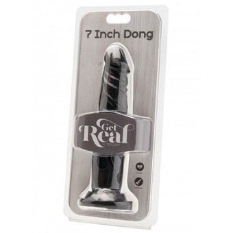 Gode Ventouse Noir Get Real 16cm 3,5