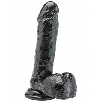 Gode Ventouse Noir Get Real 18cm 4,5