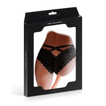 Tanga Noir Dentelle Fine Paris Hollywood TU