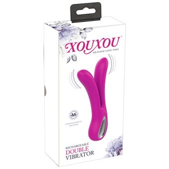 Vibromasseur Double Pntration Rechargeable XouXou 17cm 2,5