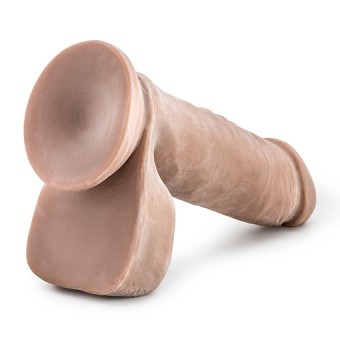 Gode Ventouse Testicules Marron Raliste 20cm 4,5