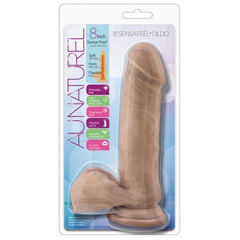 Gode Ventouse Testicules Marron Raliste 20cm 4,5