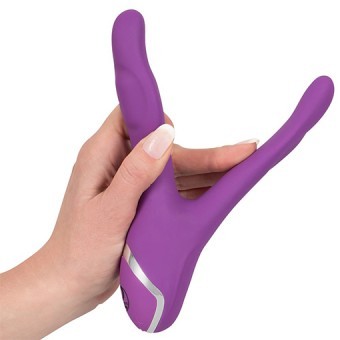 Double vibromasseur Swett Smile Violet 19cm 3,5