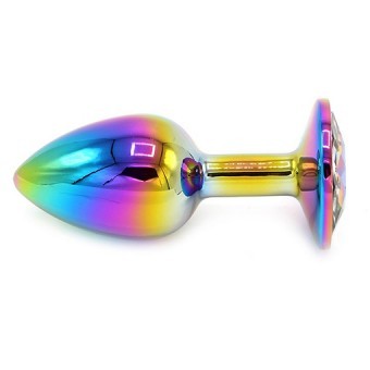 Buttplug Anal Arc-en-Ciel avec Bijou 7 cm 2,5