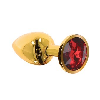 Plug Anal Or et Diamant Rouge 2,5