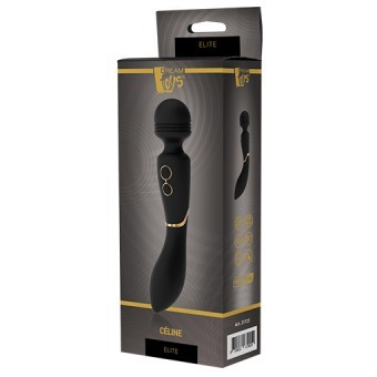 Wand Vibromasseur Cline Noir 20cm 4,3