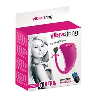 G-String Vibrant Tlcommand Tissu et Dentelle Noir