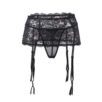 Porte-jarretelles et String Ceinture Large Dentelle TU