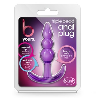 Plug Anal Triple Perles Dbutant Violet 2,5