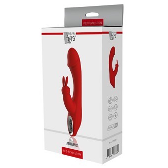 Vibromasseur Rabbit Gros Gland Rvolution Rouge 21cm 4