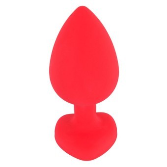 Plug Large Silicone Rouge Diamant Noir 4