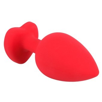 Plug Large Silicone Rouge Diamant Noir 4