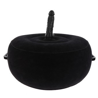 Pouf Gonflable avec Vibromasseur Raliste Noir Tlcommand