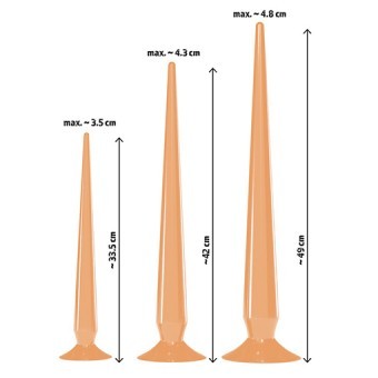 Set Butt Plug x3 Pntration Extme 33-49cm 3-5