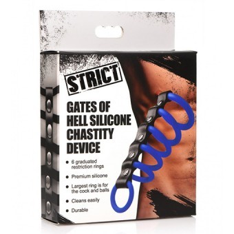 Cage  Sexe Silicone Bleu