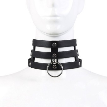 Collier Large Soumission Noir