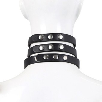 Collier Large Soumission Noir