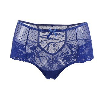 Tanga Taille Haute Bleu TU