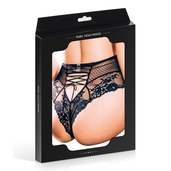 Tanga Taille Haute Noir TU