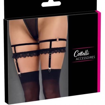 Jarretelles Double � Bretelles Noir