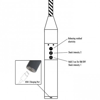 Cravache Electro Sex 52cm