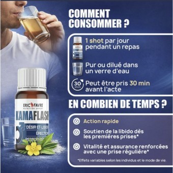 Stimulant sexuel KamaFlash Eric Favre 100mL