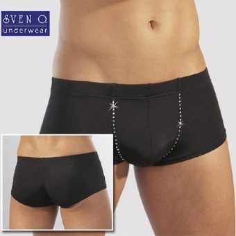 Boxer Noir Avec Strass