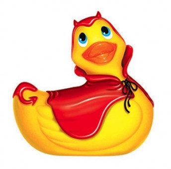 Canard Vibrant Diablotin Avec Cape Rouge