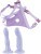 Gode Ceinture Mauve Duo 17cm �3-4
