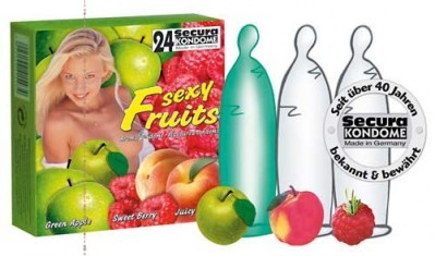 24 Pr�servatifs Framboise Pomme P�che