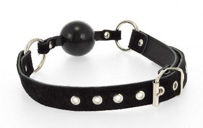 Ball Gag Cuir Noir