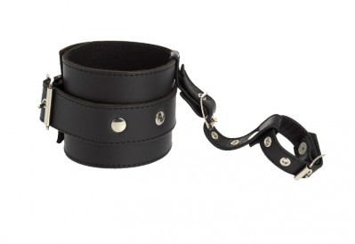 Menottes Cuir et Contrainte de Pouce