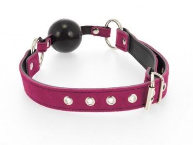 Ballgag Cuir Rose