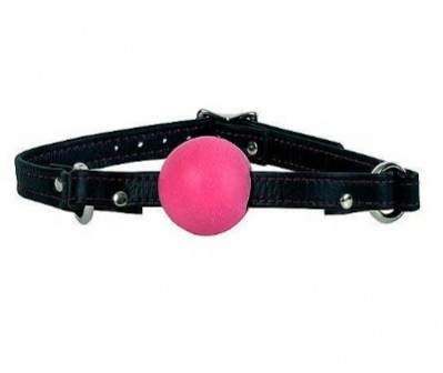 Ball Gag Cuir Balle Latex Molle