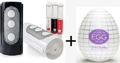 Duo Masturbateur Tenga Flip Hole + Masturbateur Mauve EGG